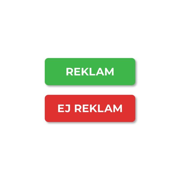 Fastighetsbox Skylt Reklam/Ej reklam 30 st